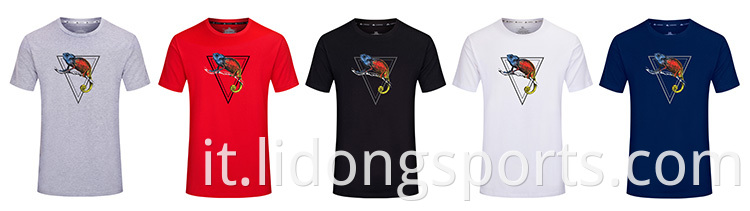 Maglietta biologica di vendita a vendita calda maglietta stampata 3d camicie in bianco per gli uomini
